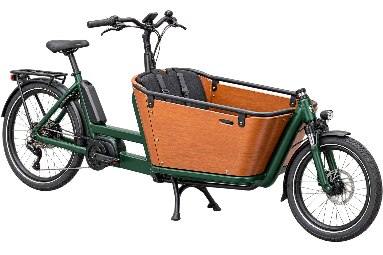Bakfiets met herkenbare bak en accessoires